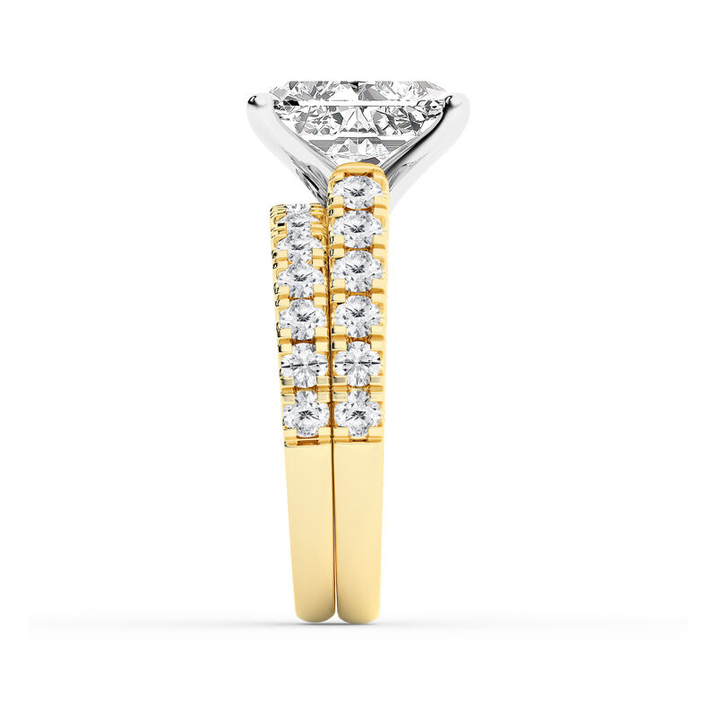 Radiant-Cut Lab Grown 5ctw. Diamond Classic Engagement Ring Set in 14k Yellow Gold image number null